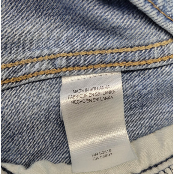 Lucky Brand Tomboy Tucker Jean Jacket Womens Small Blue Denim Light Wash Buttons - Picture 10 of 12